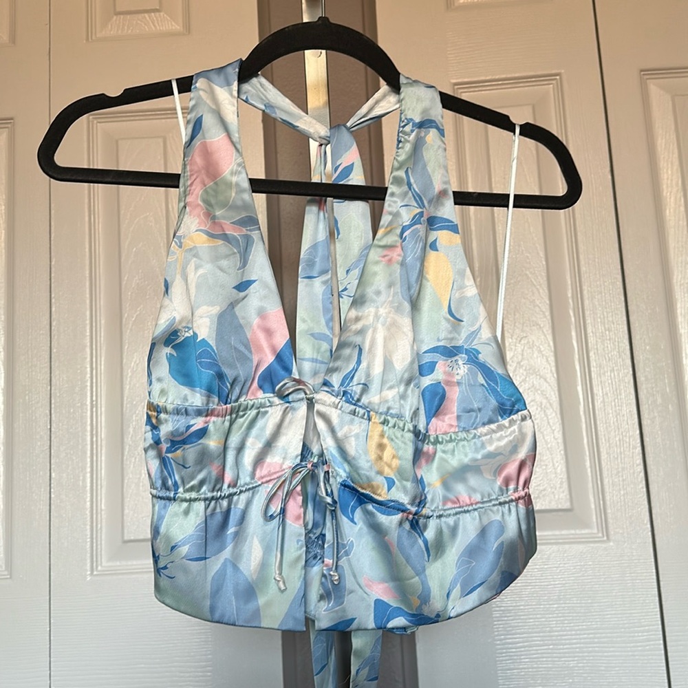 Cotton candy LA silky blue top